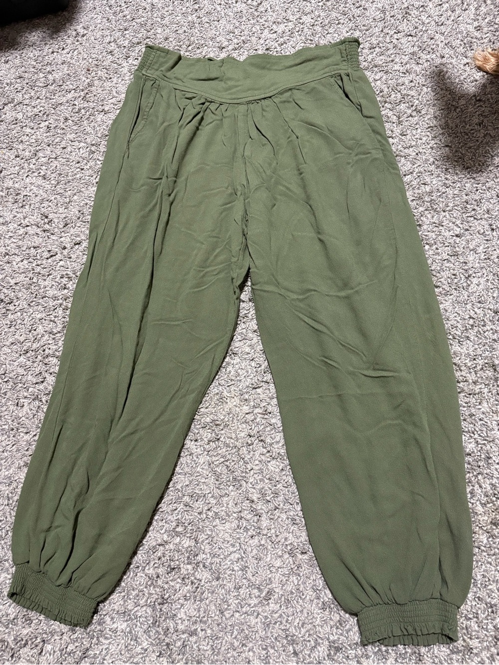 No Boundaries Olive Green Drawstring Jogger Pants